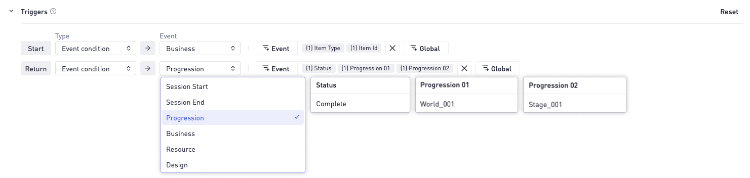 custom triggers retention game analytics